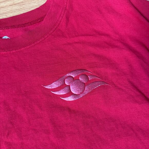 Disney Cruise Line Metallic Crop Red Spirit Jersey Size XL - Picture 2 of 9